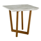 James Mid Century Walnut + Ceramic End Table