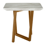 James Mid Century Walnut + Ceramic End Table