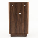 Chelton- Contemporary Walnut and White Ceramic Chest