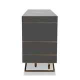 Katzu- Modern Grey and Rose Gold Buffet
