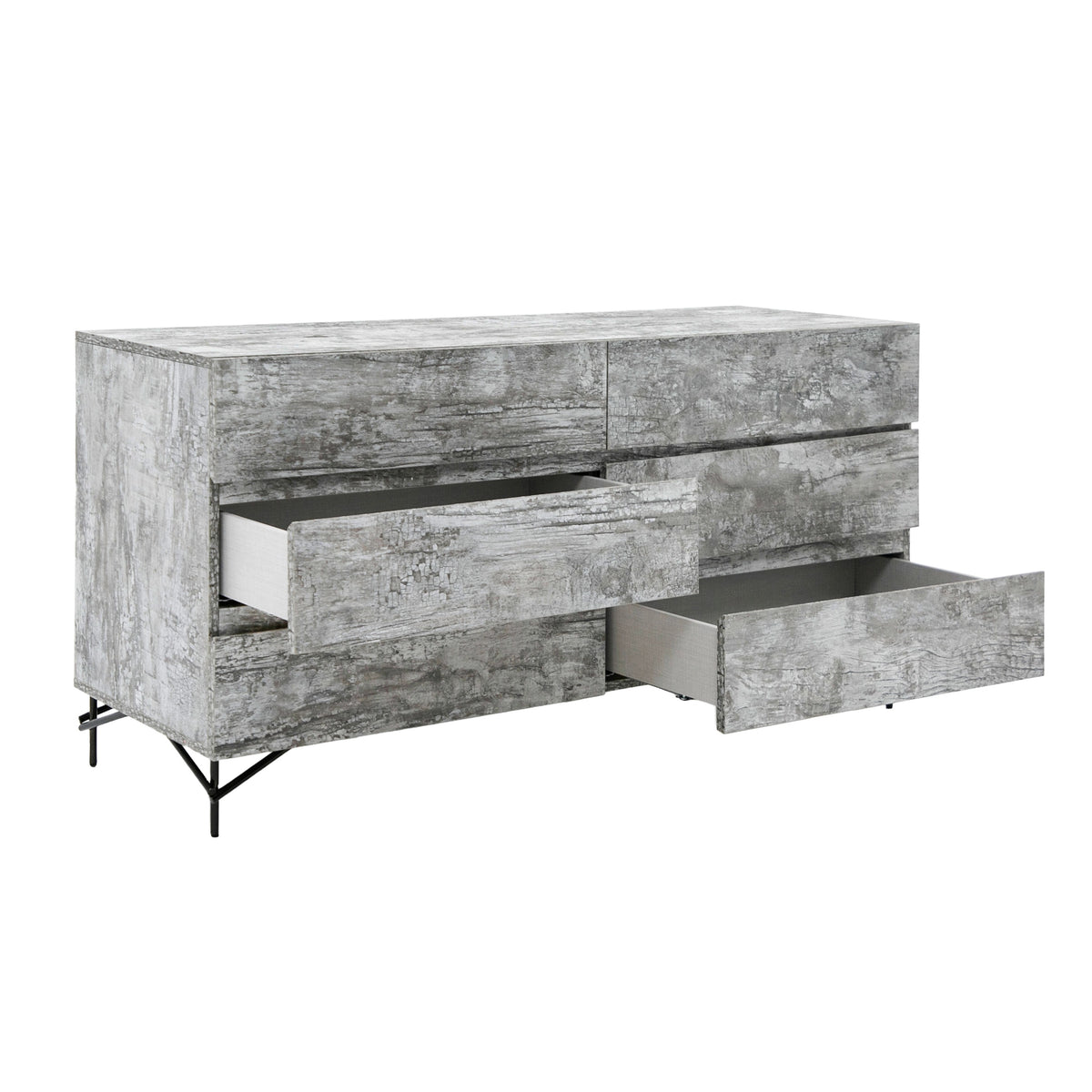 Aria Italian Modern Multi Grey with texture Dresser
