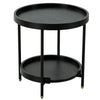 Mitchell Black Iron Round End Table