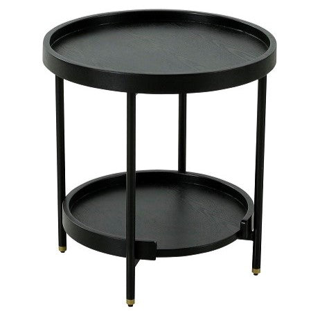 Mitchell Black Iron Round End Table