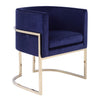 Betsy Modern Navy Blue Velvet + Gold Kids Chair