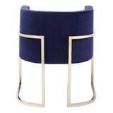 Betsy Modern Navy Blue Velvet + Gold Kids Chair