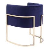 Betsy Modern Navy Blue Velvet + Gold Kids Chair