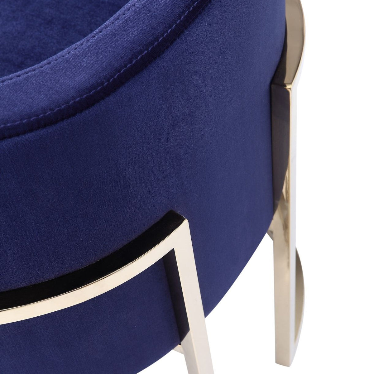 Betsy Modern Navy Blue Velvet + Gold Kids Chair