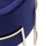 Betsy Modern Navy Blue Velvet + Gold Kids Chair