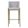 Fairview Contemporary Grey + Brass Bar Stool