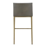 Fairview Contemporary Grey + Brass Bar Stool