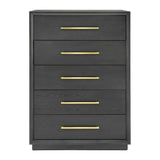 Manhattan- Contemporary Grey and Gold Chest