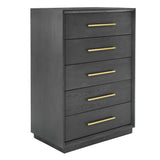 Manhattan- Contemporary Grey and Gold Chest