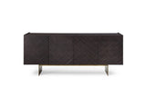 Gerald- Modern Brown Ash and Antique Cooper Buffet