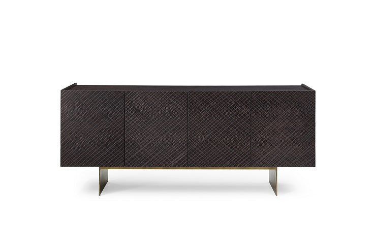 Gerald- Modern Brown Ash and Antique Cooper Buffet