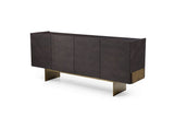 Gerald- Modern Brown Ash and Antique Cooper Buffet