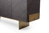 Gerald- Modern Brown Ash and Antique Cooper Buffet