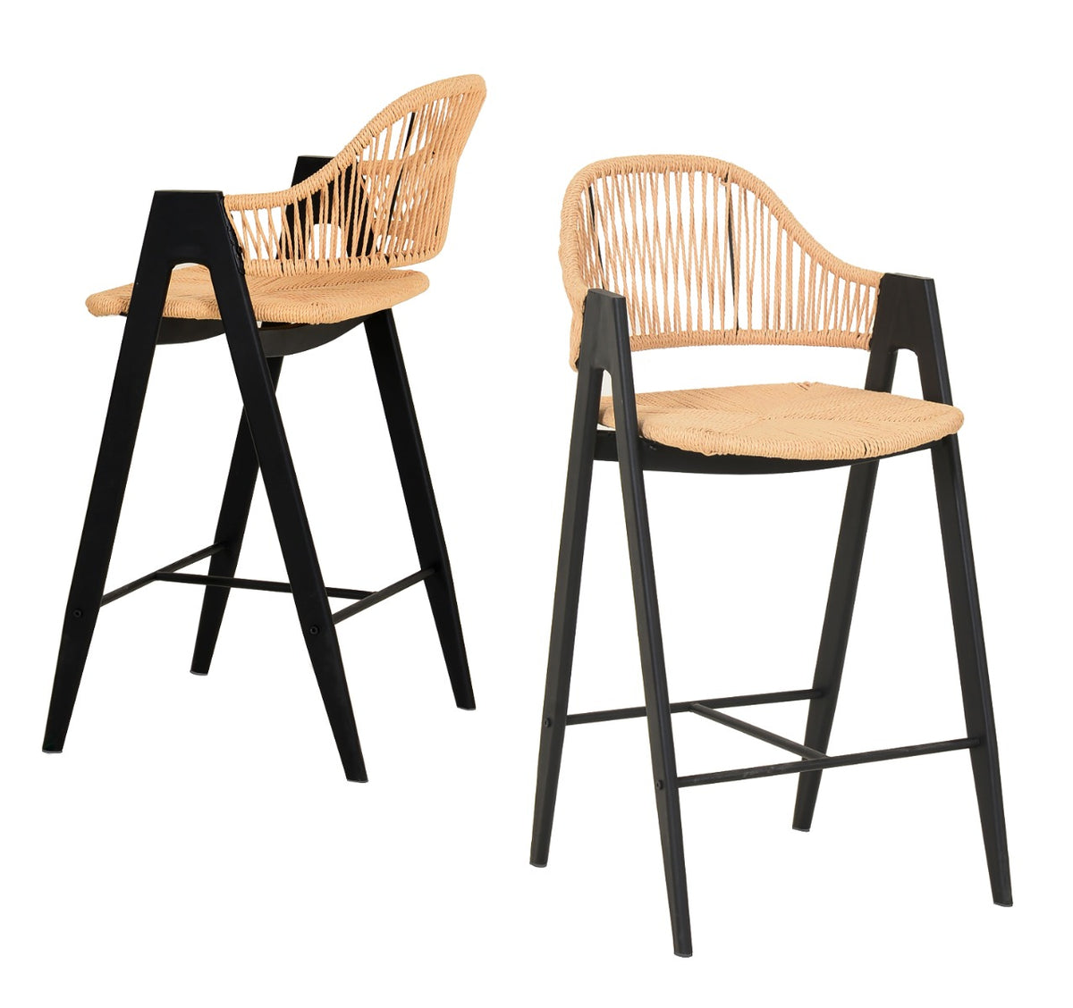 Gayle Modern Rattan Counter Stool Set of 2