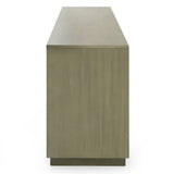 Nixa Modern Wide Birch + Brushed Bronze Dresser