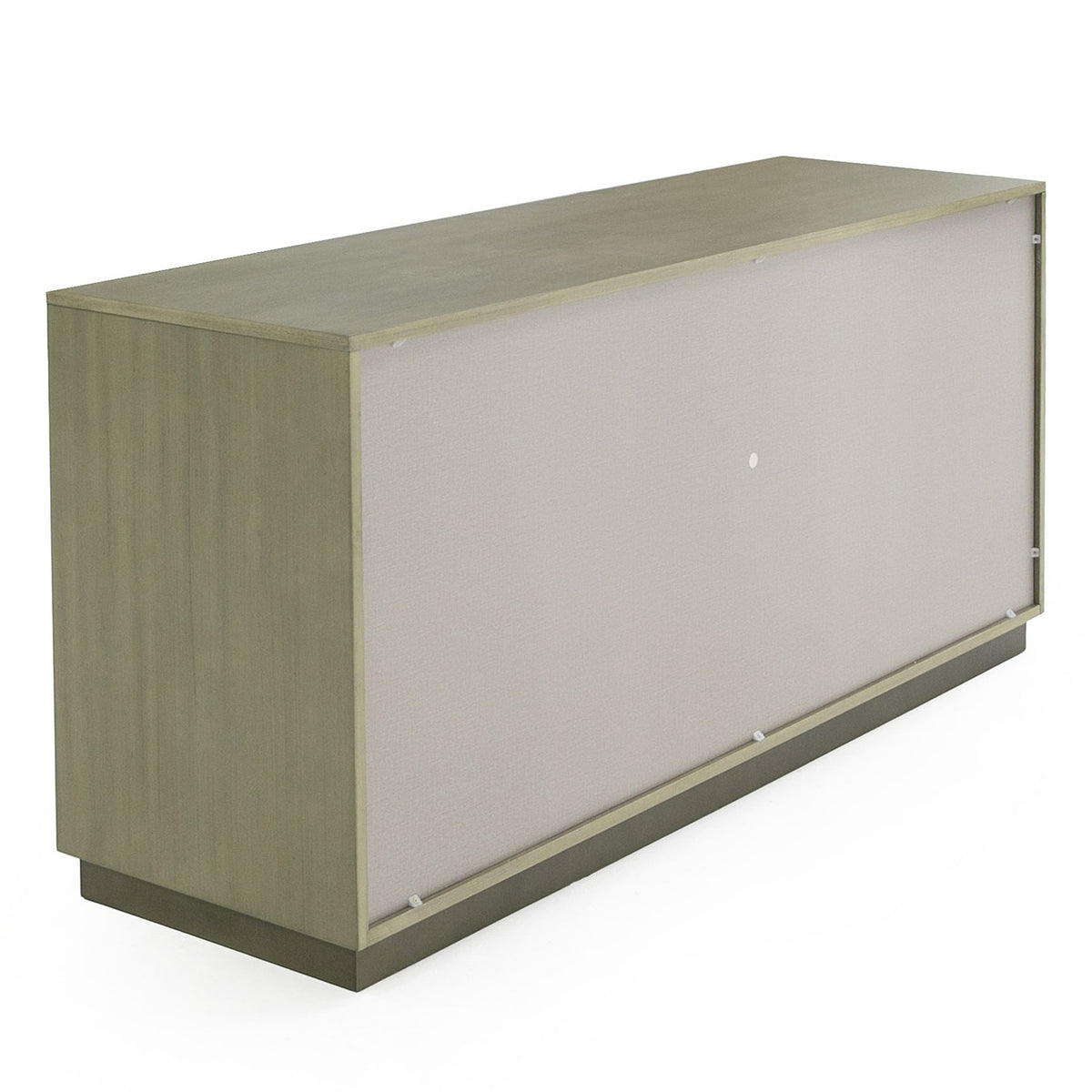 Nixa Modern Wide Birch + Brushed Bronze Dresser