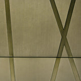 Nixa Modern Wide Birch + Brushed Bronze Dresser