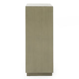 Nixa Modern Wide Birch + Brushed Bronze Chest