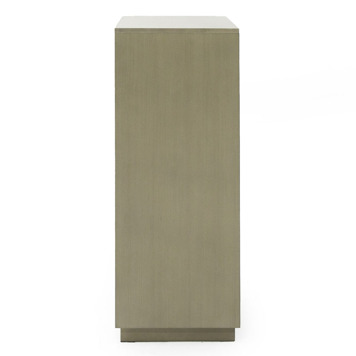 Nixa Modern Wide Birch + Brushed Bronze Chest