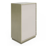 Nixa Modern Wide Birch + Brushed Bronze Chest