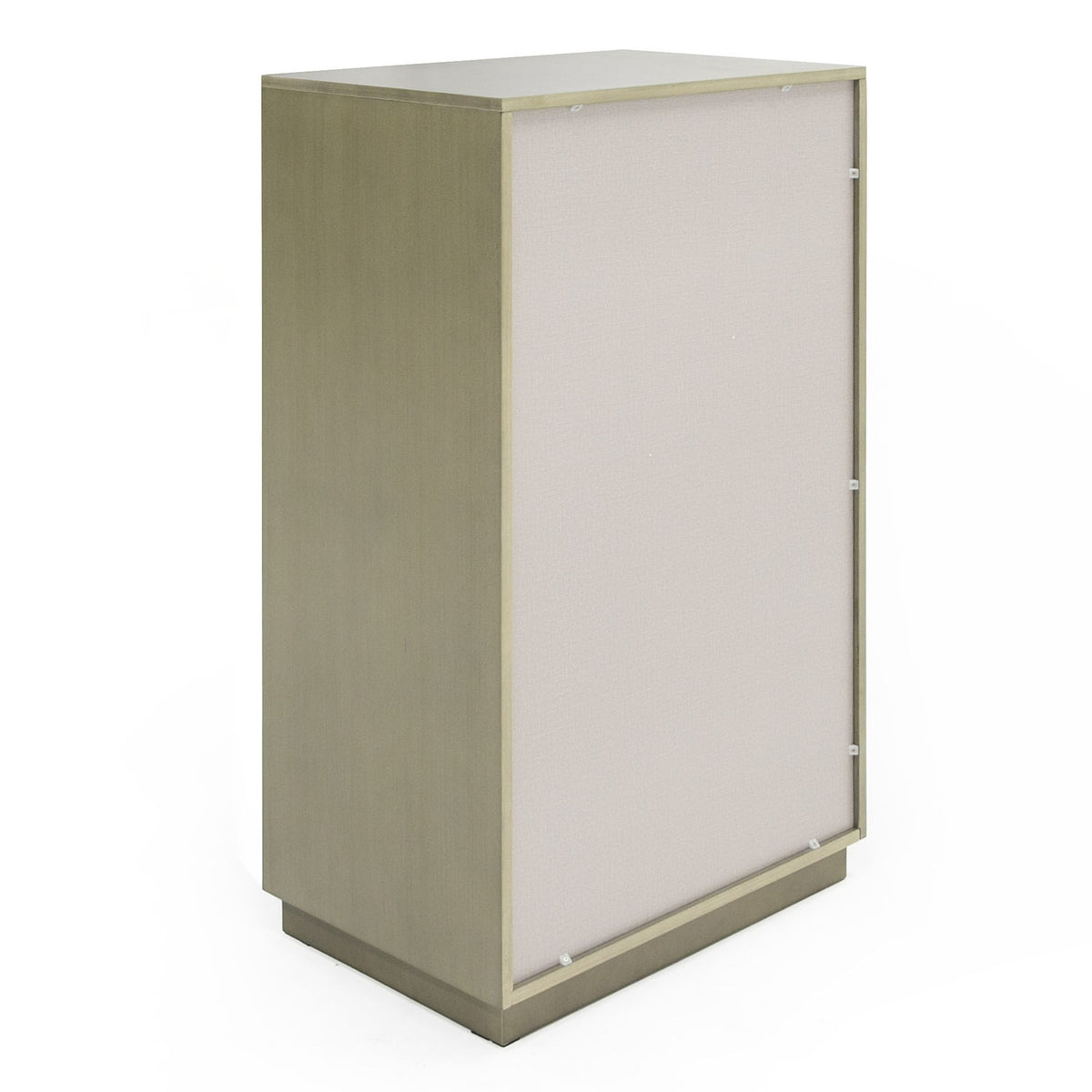 Nixa Modern Wide Birch + Brushed Bronze Chest