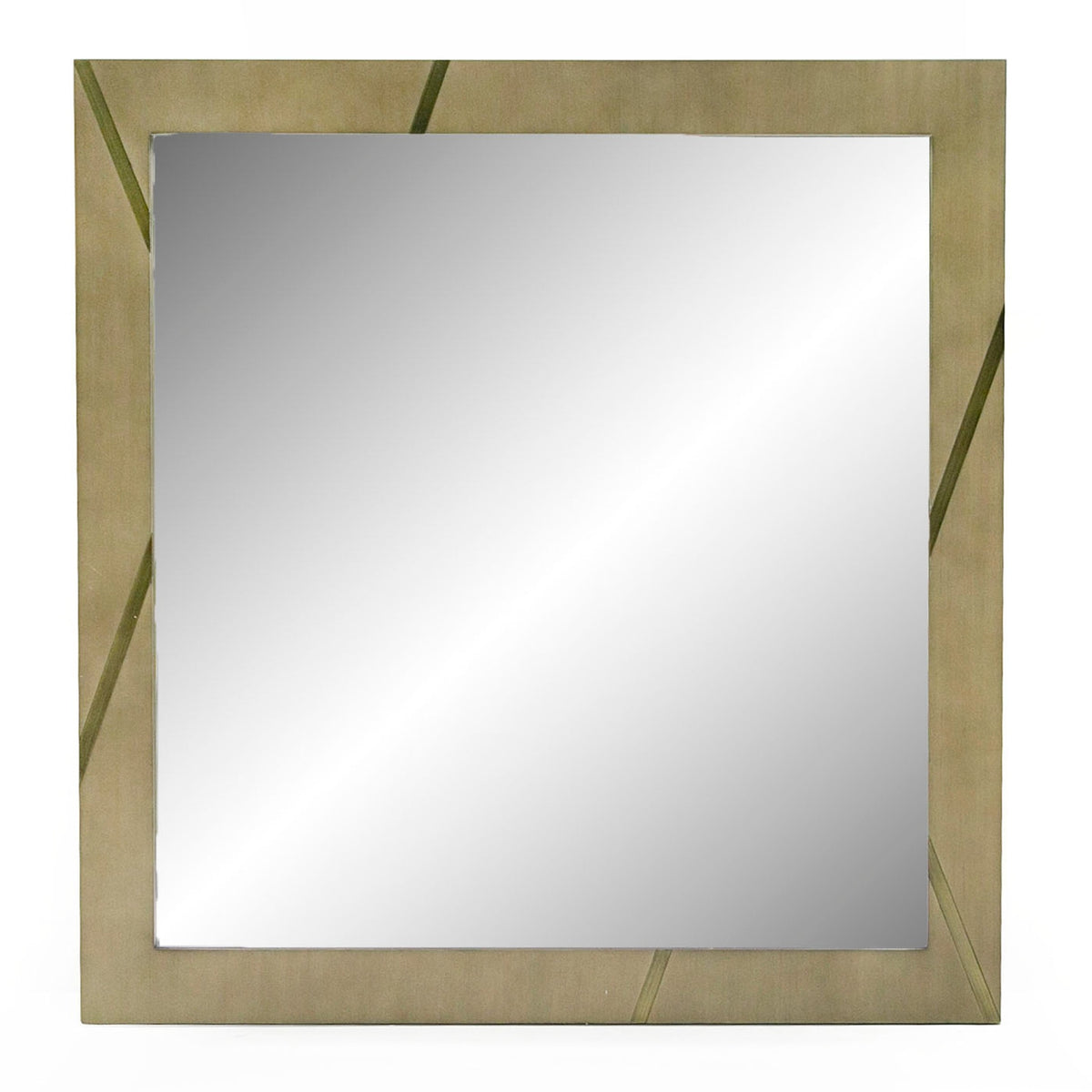 Nixa Modern Birch + Brushed Bronze Mirror