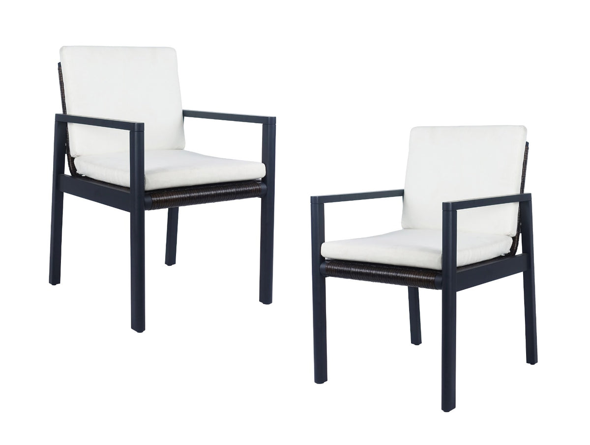 Cuba Modern Outdoor Dining Chair Set of 2