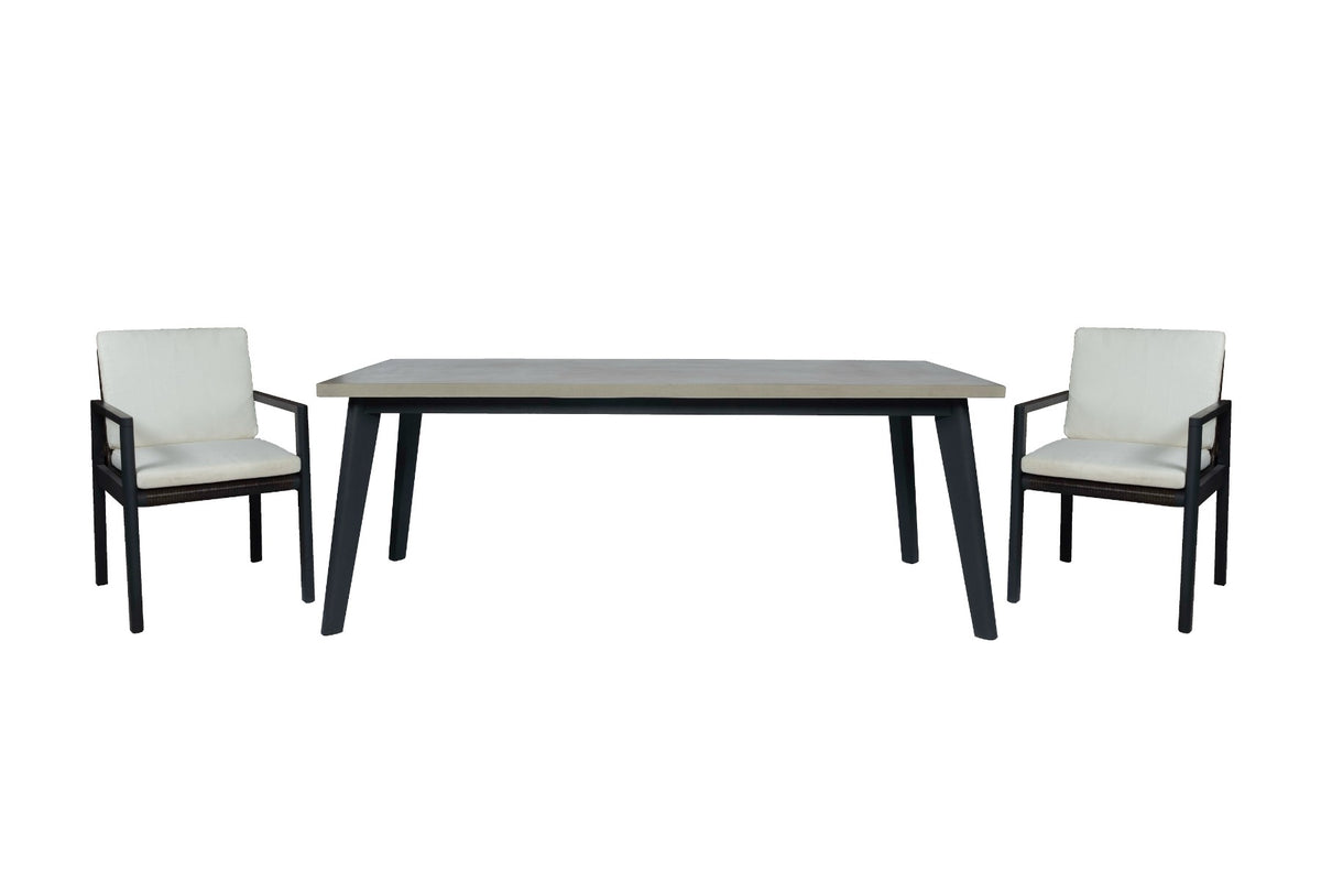 Cuba Modern Outdoor Dining Chair Set of 2