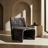 Modern Jarvis Accent Dark Grey Fabric Chair