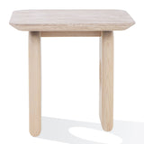 Osaka Modern Faux Marble + Natural Ash End Table