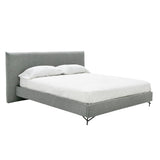 Aria Italian Modern Grey Fabric Bed
