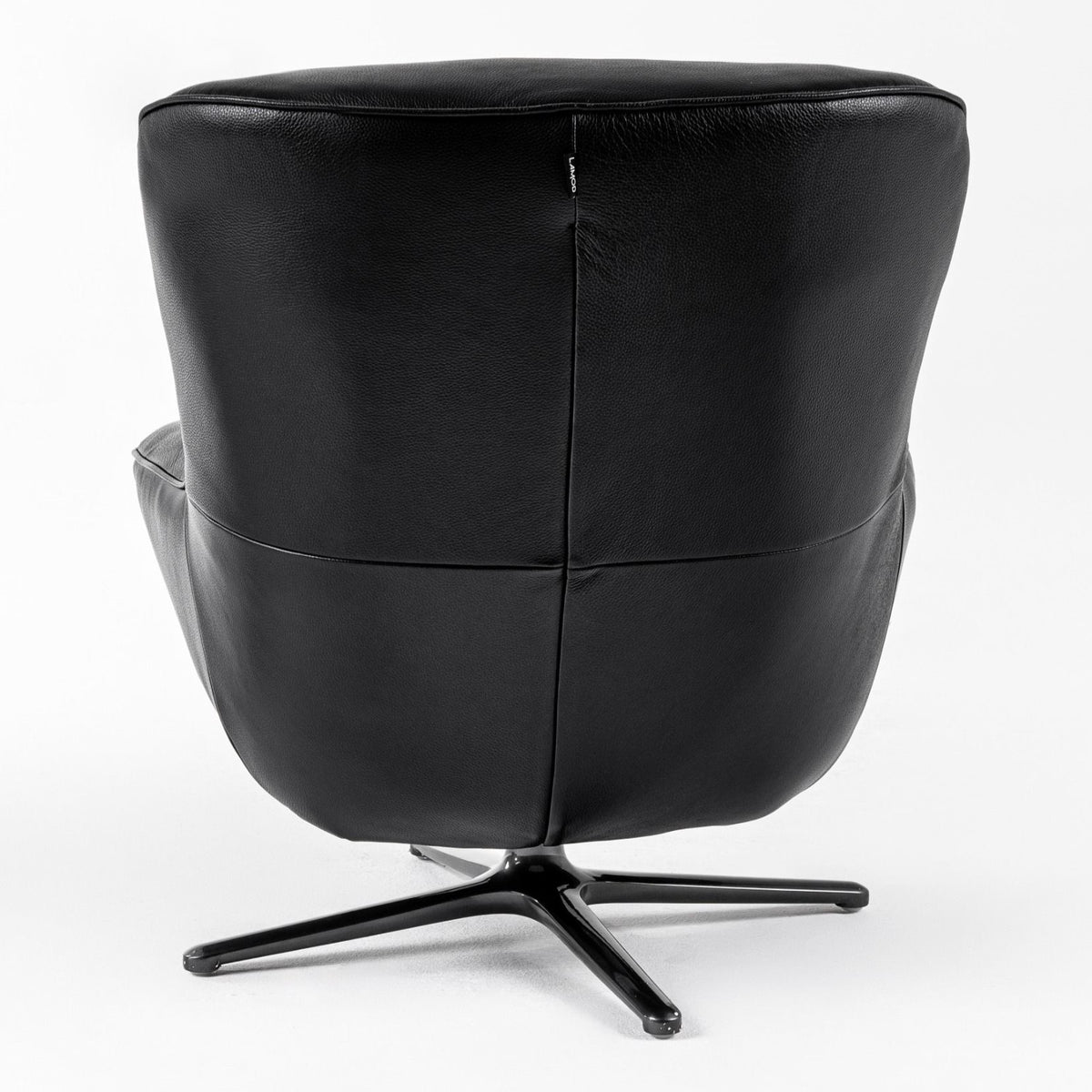 Theo Modern Black Leather Accent Chair