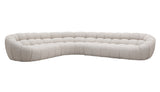 Yolonda Modern Beige Curved Sectional Sofa
