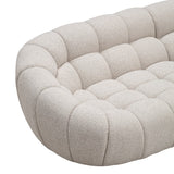 Yolonda Modern Beige Curved Sectional Sofa