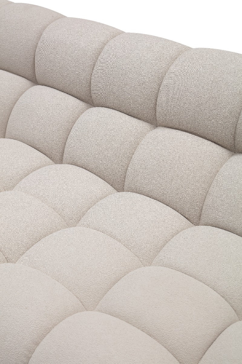 Yolonda Modern Beige Curved Sectional Sofa
