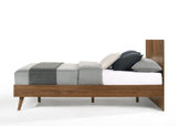 Kamela -Modern Walnut Q Bed
