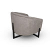 Forbis Contemporary Light Grey Fabric + Brown Accent Chair
