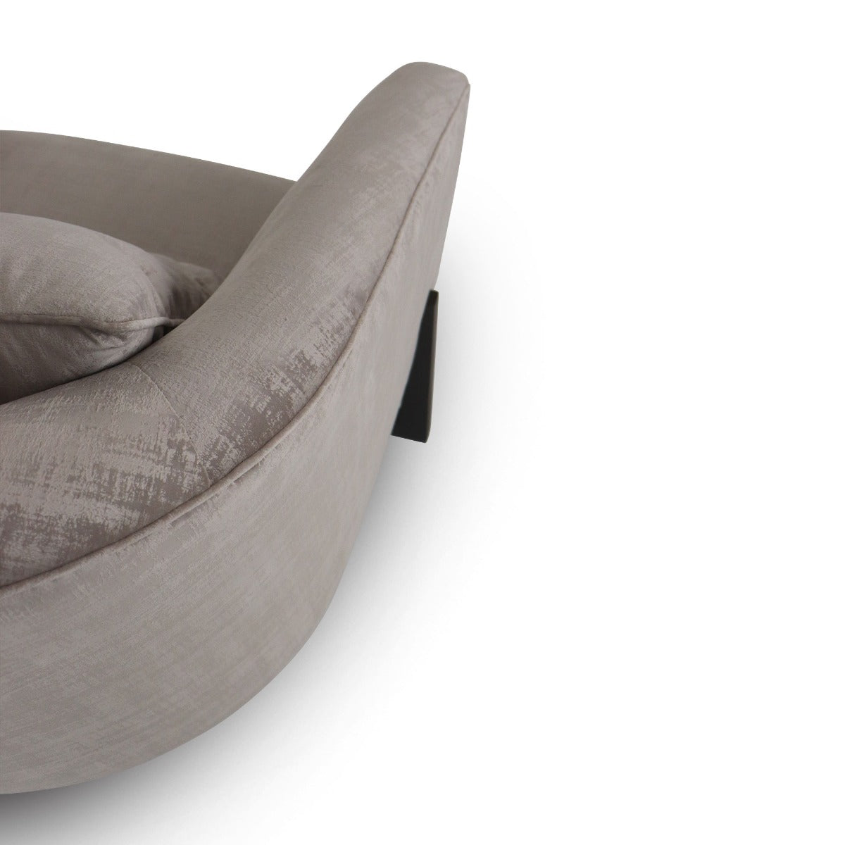 Forbis Contemporary Light Grey Fabric + Brown Accent Chair