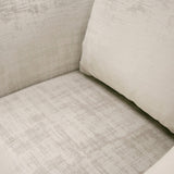 Forbis Contemporary Light Grey Fabric + Brown Accent Chair