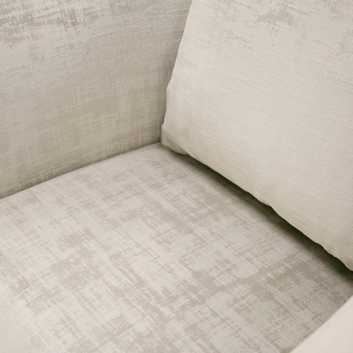 Forbis Contemporary Light Grey Fabric + Brown Accent Chair