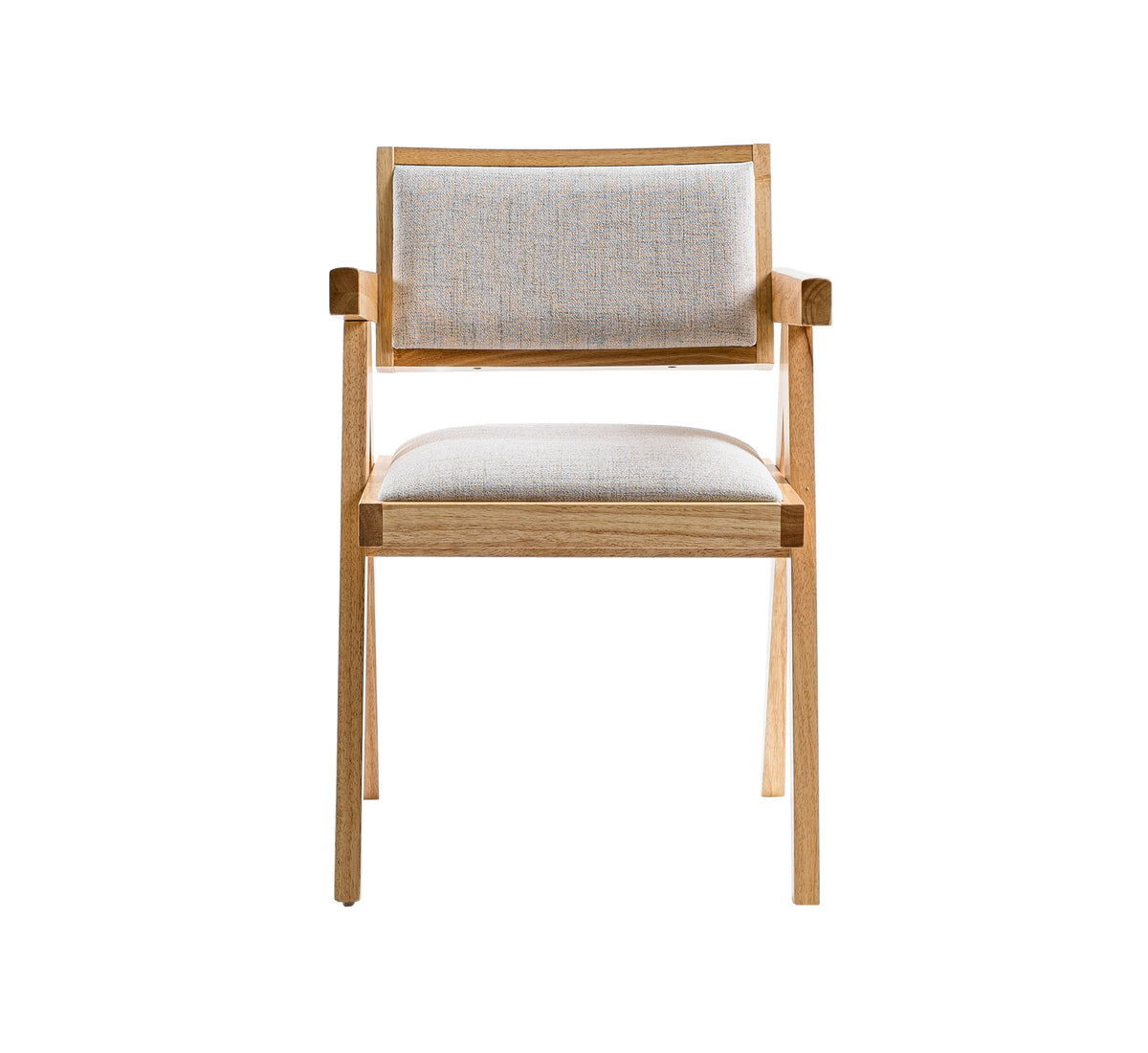 Fern Modern Natural and Beige Dining Chair Set of 2
