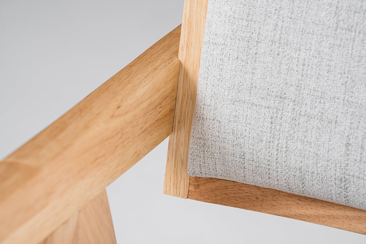 Fern Modern Natural and Beige Dining Chair Set of 2