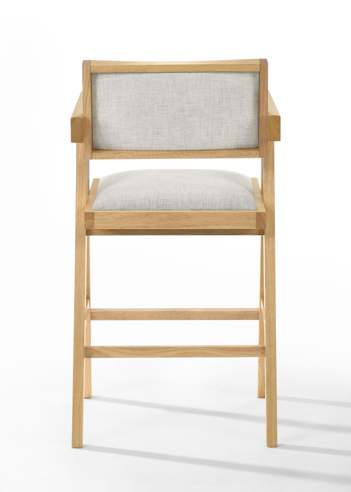 Fern Modern Natural and Beige Counter Stool Set of 2