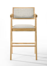 Fern Modern Natural and Beige Counter Stool Set of 2