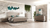 Eastern King Charlene Modern Grey Elm & Stainless Steel 4-Piece Bedroom Set