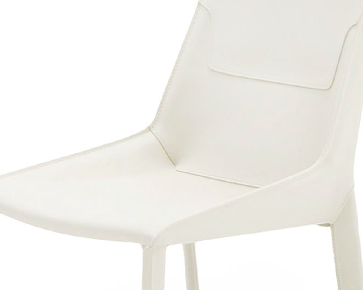Halo Modern Ivory Saddle Leather Dining Chair (Set of 2)