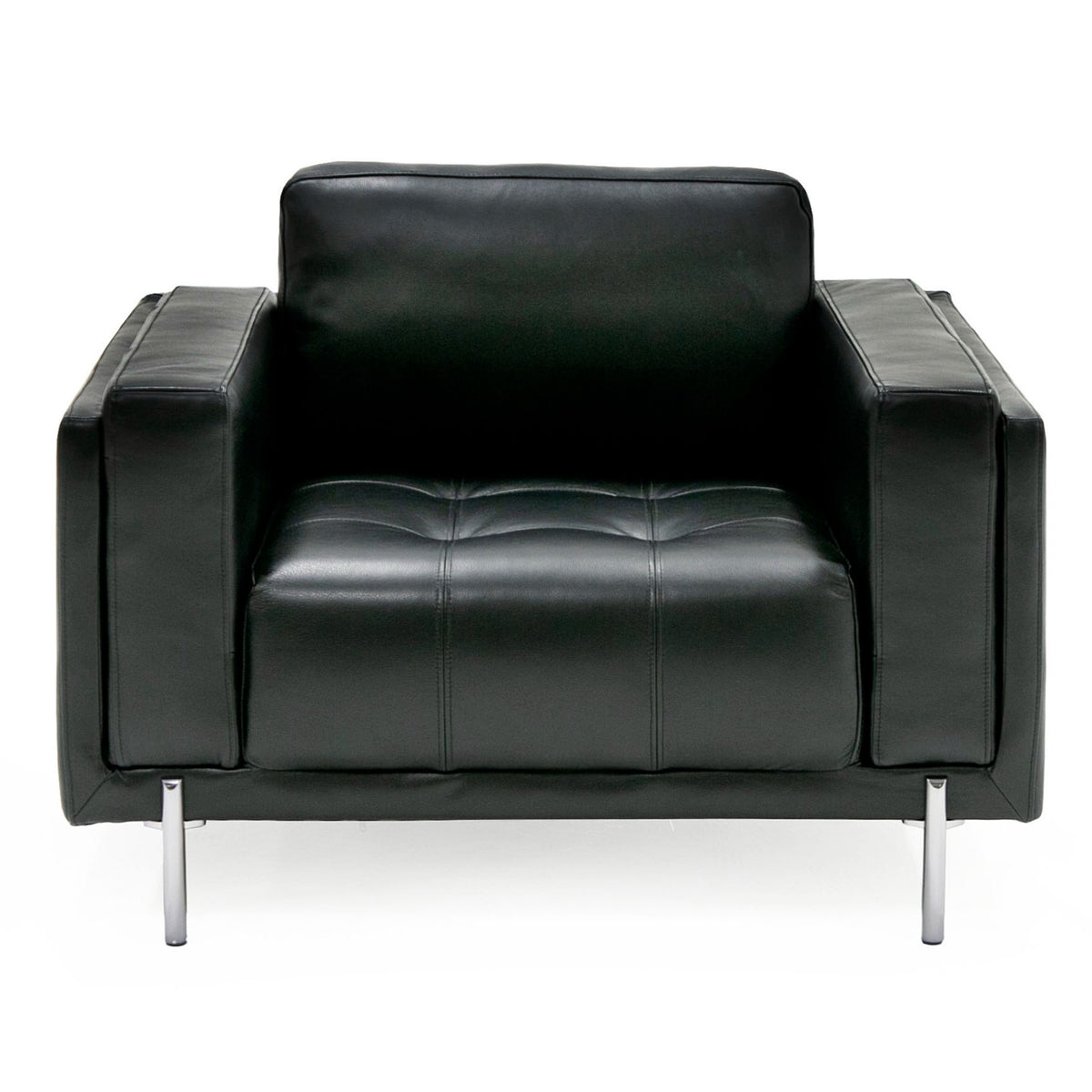 Schmidt Modern Black Leather Chair